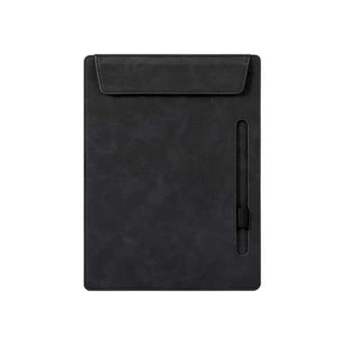 Vensool A4 Leder Klemmbrett Ordner, Binder Klemmbrett A4 Klemmdatei, Lederportfolio für Männer und Frauen, Business Portfolio Binder, mit 1 Stifthalter & Dokumentenhülle, Notizblock Klemmbrett von VENSOOL