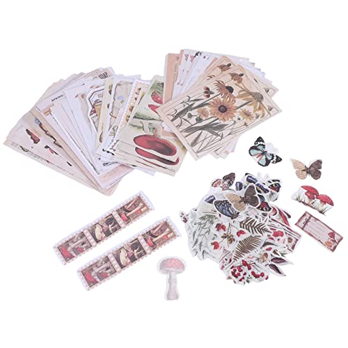 VEOFFICE 200 Stück Vintage Scrapbook Supplies Pack für Junk Journal Planer DIY Papier Aufkleber Vintage Ephemera Pack Decoupage von VEOFFICE