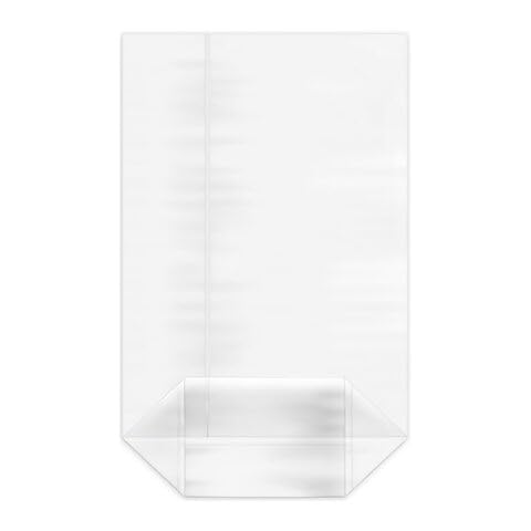 VEPATIM 100 Kreuzbodenbeutel hochtransparent 115 x 190 + 45mm mit verschweißtem Boden von VEPATIM