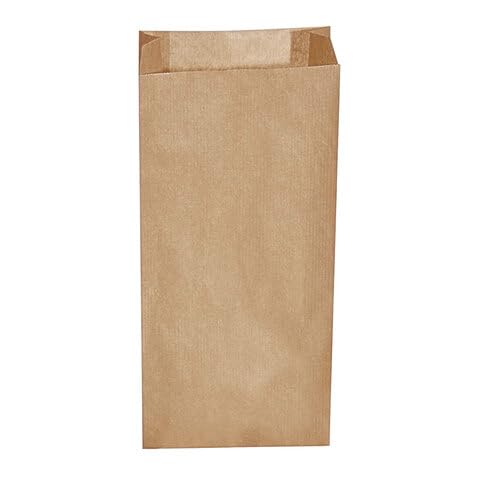 VEPATIM 100 Papierfaltenbeutel Papiertüten braun 14+7 x 32 cm für ca. 2kg Inhalt von VEPATIM