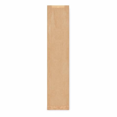 VEPATIM 1000 Papierfaltenbeutel Papiertüten braun für Baguettes 12 + 5 x 59 cm von VEPATIM