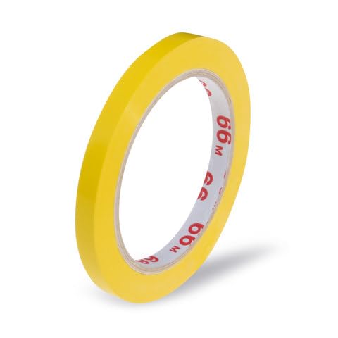 VEPATIM 16 Klebeband Markierungsband Beutelverschluss PVC 66m x 9mm gelb von VEPATIM