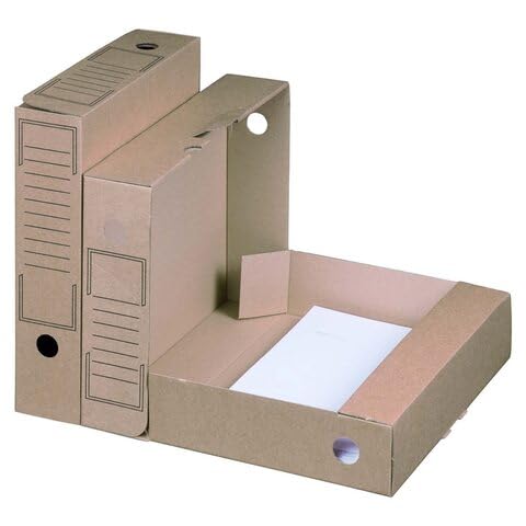 VEPATIM 20 Archiv-Ablagebox 252x70x317mm wiederverschließbar braun von VEPATIM