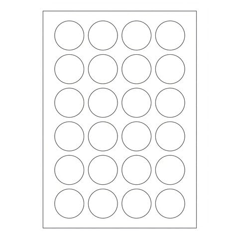 VEPATIM 2400 Etiketten Labels selbstklebend weiß rund Durchmesser: 40mm auf DIN A4 von VEPATIM