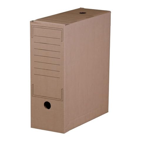 VEPATIM 25 Archiv-Ablagebox 100 mit Automatikboden 323x96x272mm braun von VEPATIM