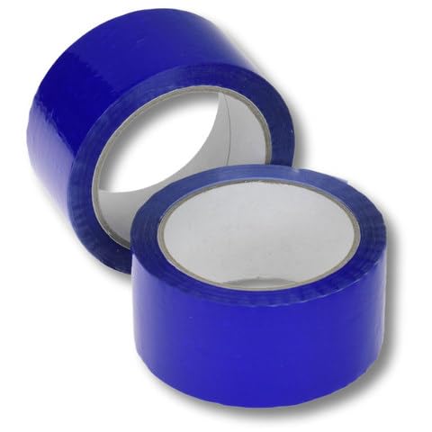 VEPATIM 36 Rollen Klebeband Packband PP Acrylatkleber geräuscharm 50mm/66m blau von VEPATIM