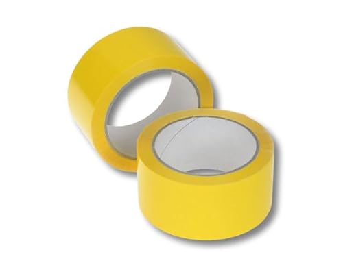 VEPATIM 36 Rollen Klebeband Packband PP Acrylatkleber geräuscharm 50mm/66m gelb von VEPATIM