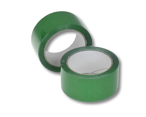 VEPATIM 36 Rollen Klebeband Packband PP Acrylatkleber geräuscharm 50mm/66m grün von VEPATIM