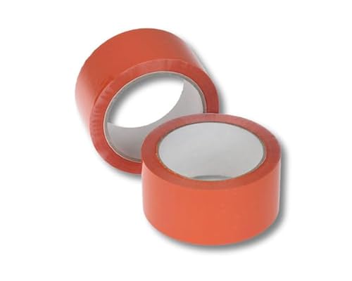 VEPATIM 36 Rollen Klebeband Packband PP Acrylatkleber geräuscharm 50mm/66m orange von VEPATIM