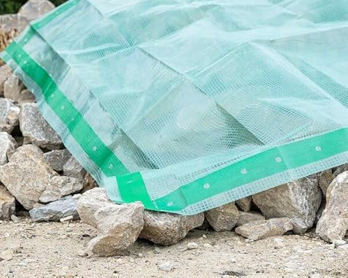 VEPATIM Gitterfolie 250 g/qm transparent mit grünem Gitter und Nagelrand 3 m x 25 m von VEPATIM