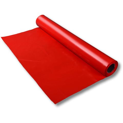 VEPATIM LDPE-Folie Dekofolie Tischdecke rot opak 2300mm x 50m 100my von VEPATIM