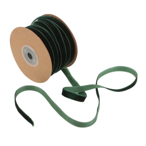 VERDANVERSE 1 Rolle Samtgewebe Samtschnur Veloursband Seidensamtband Spender grünes Band geschenkverpackung geschenkband klettband dekorative bänder Banddekor Dark Green von VERDANVERSE