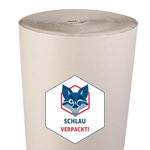 Rollenwellpappe 40 cm x 70 m | Wellpappen Rolle für Versand & Lagerung | Vielseitig einsetzbar | Umweltfreundliches & recyclebares Verpackungsmaterial von VERPACKUNGSFUXX