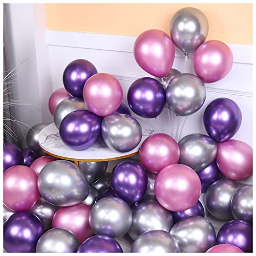 Happy Birthday Ballon 10 stücke 5/10 / 12 zoll glossy metall perle latex latex ballons dicke chrom metallische farben helium luft bälle geburtstag party dekor Luftballons(Three color mixing,12inch) von VERSLEH