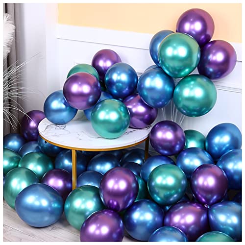 Happy Birthday Ballon 10 stücke 5/10 / 12 zoll glossy metall perle latex latex ballons dicke chrom metallische farben helium luft bälle geburtstag party dekor Luftballons(Three color mixing 3,12inch) von VERSLEH