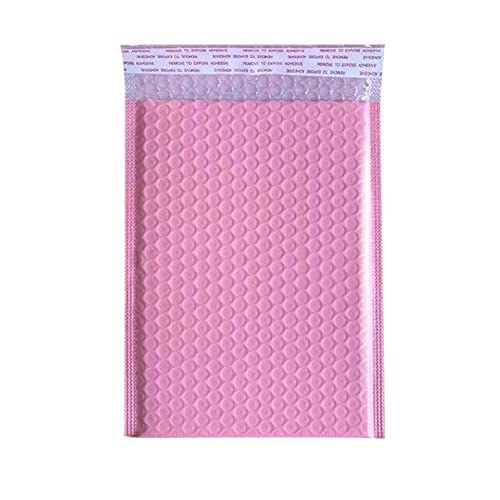 Luftpolsterumschläge 10/50 Stücke rosa Kunststoffschaumstoffumschlag-Liner-Umschläge Bulk Foam gesäumte Verpackung Plastiktüten for Transportverpackungen Luftpolsterumschläge(Pink 50pcs,18*23cm) von VERSLEH