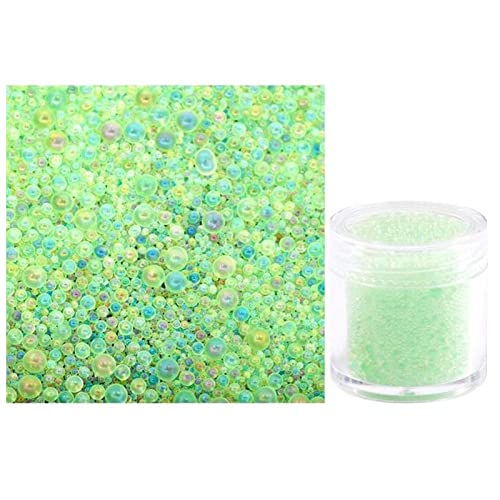 VERSLEH Glasflasche 20g / Flasche 1-3mm Mini Bubble Perlen Bunte Glasperle for DIY. Silikon Epoxidharz-Formfüller Harz Schmuck Nagelkunst Dekorieren Glasflasche(1) von VERSLEH