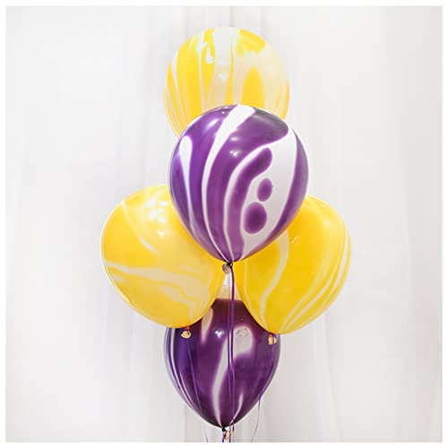 VERSLEH Happy Birthday Ballon 10 20 30 stücke Blau Rosa Achat Marmor Ballons Bunte Wolke Latex Luftballon for Dusche Geburtstag Party Dekoration Lieferungen Luftballons(Mix 3) von VERSLEH