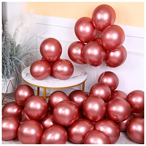 VERSLEH Happy Birthday Ballon 10 stücke 5/10 / 12 Zoll Glossy Metall Perle Latex Latex Ballons Dicke Chrom metallische Farben Helium Luft bälle Geburtstag Party dekor Luftballons(Champagne,5inch) von VERSLEH