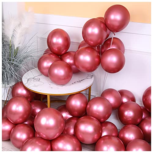 VERSLEH Happy Birthday Ballon 10 stücke 5/10 / 12 Zoll Glossy Metall Perle Latex Latex Ballons Dicke Chrom metallische Farben Helium Luft bälle Geburtstag Party dekor Luftballons(Rose Gold,10inch) von VERSLEH