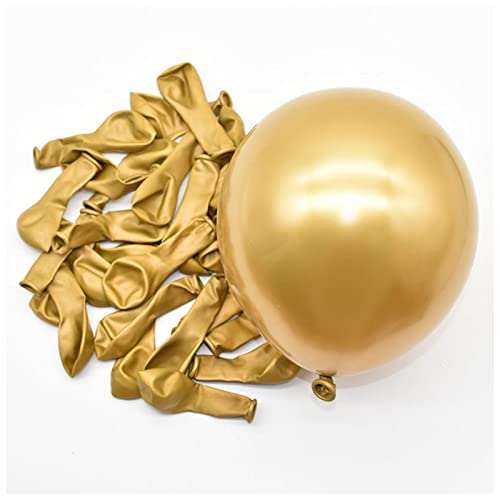 VERSLEH Happy Birthday Ballon 20/30 / 50 stücke 5inch Chrome Metallic Latex Ballons Gold Silber Metall Ballons Geburtstag Party aufblasen Globos Hochzeit Dekor Lieferungen Luftballons(Gold,30pcs) von VERSLEH