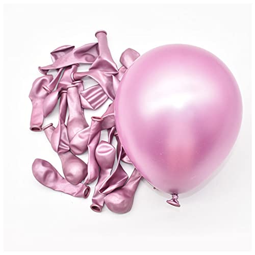 VERSLEH Happy Birthday Ballon 20/30 / 50 stücke 5inch Chrome Metallic Latex Ballons Gold Silber Metall Ballons Geburtstag Party aufblasen Globos Hochzeit Dekor Lieferungen Luftballons(Pink,50pcs) von VERSLEH