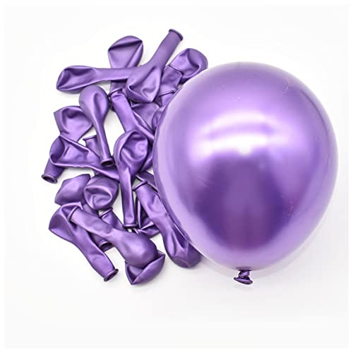 VERSLEH Happy Birthday Ballon 20/30 / 50 stücke 5inch Chrome Metallic Latex Ballons Gold Silber Metall Ballons Geburtstag Party aufblasen Globos Hochzeit Dekor Lieferungen Luftballons(Purple,20pcs) von VERSLEH