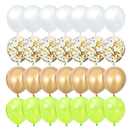 VERSLEH Happy Birthday Ballon 40 stücke10inch Avocado sage grüne ballonone Pearl weiß Gold konfetti Ballon Hochzeit dusche Geburtstag Party Dekorationen Luftballons(Fruit Green) von VERSLEH