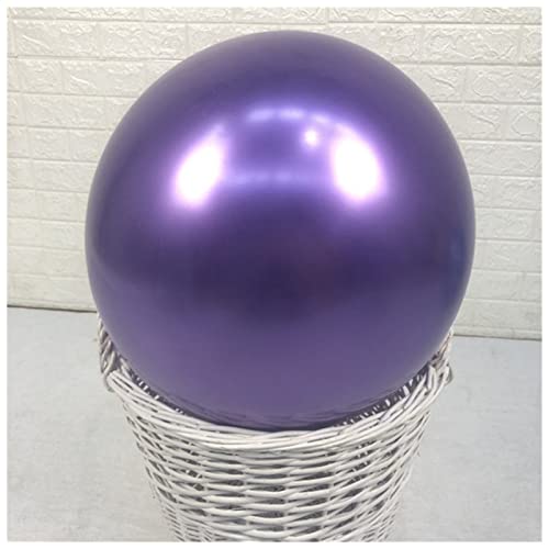 VERSLEH Happy Birthday Ballon 5 stücke 18inch Chrome Rose Gold Latex Ballons Gold Silber Blau Metallic Helium Globos Geburtstagsfeier Hochzeit Dekoration Liefert Luftballons(Purple) von VERSLEH