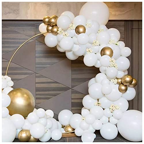 VERSLEH Happy Birthday Ballon 84 stücke Hochzeit Dekorationen Ballon Girlande Bogen kit weiß Gold Ballons for dusche Geburtstag jubiläums Party liefert Luftballons(Balloon Set 1) von VERSLEH