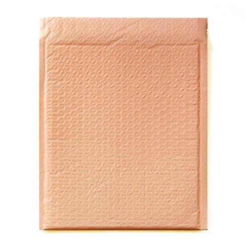 VERSLEH Luftpolsterumschläge 50 stücke 12.2x17.8cm Bubble Mailer Bunte Plastikschaumblase Blase Umschlag wasserdichte Versandtaschen mit Blase Geschäftsbedarf Luftpolsterumschläge(Peach pink) von VERSLEH