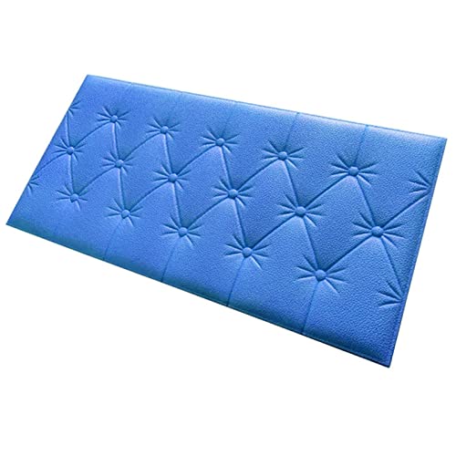 Wandpaneele Selbstklebend 3D Wandaufkleber Tapete Selbstklebende Verdicken Tatami Anti-Collision Wandmatte Pad Kinder Schlafzimmer Wohnzimmer Weiche Schaumkissen Wandpaneele Selbstklebend(Blue) von VERSLEH