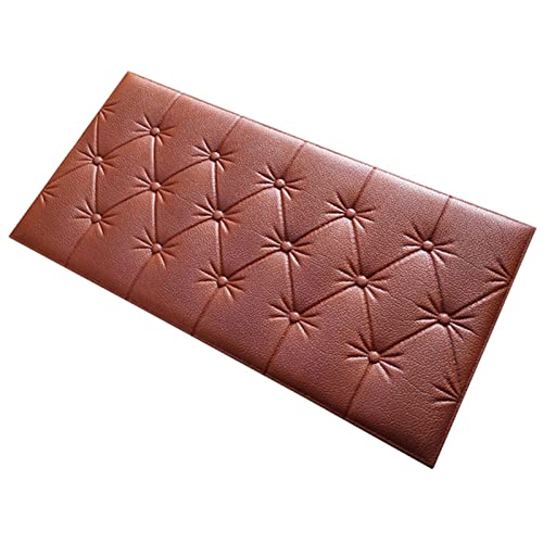 Wandpaneele Selbstklebend 3D Wandaufkleber Tapete Selbstklebende Verdicken Tatami Anti-Collision Wandmatte Pad Kinder Schlafzimmer Wohnzimmer Weiche Schaumkissen Wandpaneele Selbstklebend(Brown) von VERSLEH