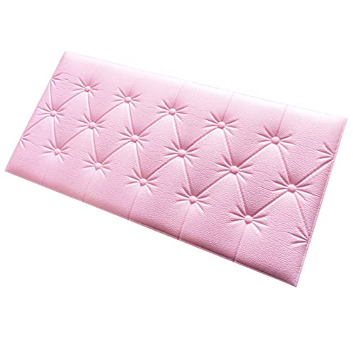 Wandpaneele Selbstklebend 3D Wandaufkleber Tapete Selbstklebende Verdicken Tatami Anti-Collision Wandmatte Pad Kinder Schlafzimmer Wohnzimmer Weiche Schaumkissen Wandpaneele Selbstklebend(Pink) von VERSLEH