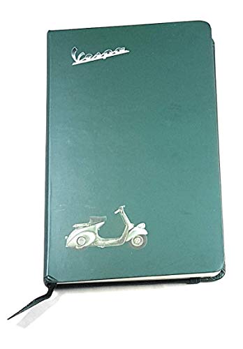 Vespa Scooter Notizbuch grün 14 x 9 cm – liniert und elfenbeinfarbenes Papier von VESPA