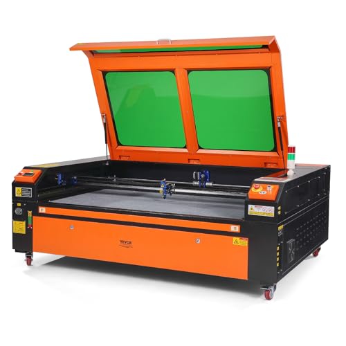 VEVOR 130W CO2 Laser Graviermaschine 900x1400mm Lasergravierer 20mm Gravur-Stärke Lasergravurmaschine 800mm/s Graviergerät USB-Anschluss Kompatibel mit LightBurn CorelDRAW AutoCAD von VEVOR