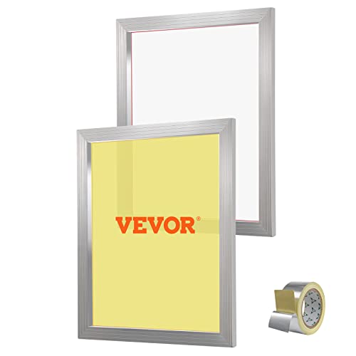 VEVOR 2 Stk. Aluminiumlegierung Siebrahmen Siebdruckpresse 50,8 x 61 cm, Siebdruckmaschine Zubehör 160 Mesh, Säureresistenz & nicht Verformbar für Kissenbezügen, Stoffen, Papier, Kopierpapier usw. von VEVOR