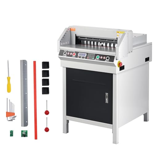 VEVOR Elektrischer Papierschneider Max. 450 mm, Elektrische Eckenabrundung, Schnittstärke 40 mm, mit intelligentem LCD-Panel, Positionierung des Infrarotlichts, für Etiketten, Büro von VEVOR