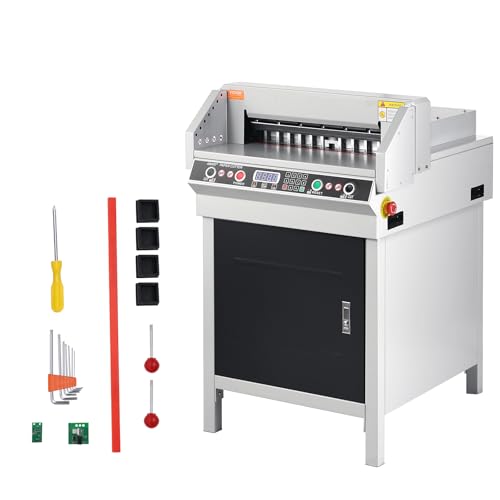 VEVOR Elektrischer Papierschneider Max. 450 mm, Elektrische Eckenabrundung, Schnittstärke 40 mm, mit intelligentem LCD-Panel, Positionierung des Infrarotlichts, für Etiketten, Büro von VEVOR