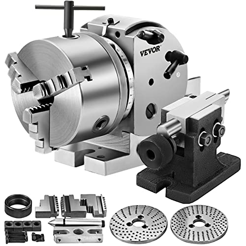 VEVOR Teilungskopf Indexierplatte BS-0, Trennplatte aus Gusseisen, Teilungskopf, ideal für vertikale/horizontale Fräsmaschinen, Drehtische, kreisförmige Schneid- und Bohrarbeiten von VEVOR