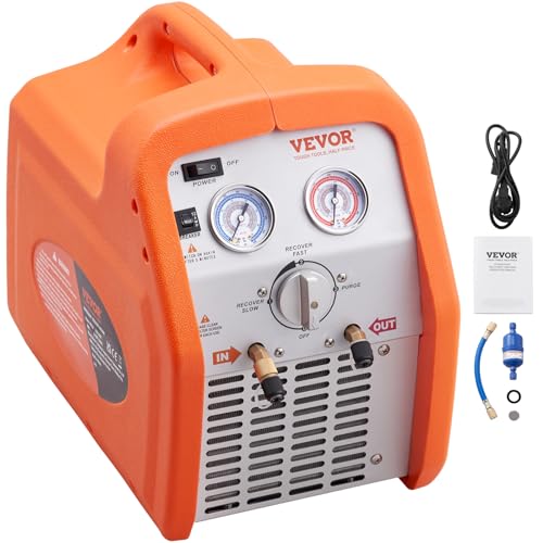 VEVOR Kältemittelabsauggerät Kältemittel Absaugstation, 3/4 HP Kältemittel Absauggerät Refrigerant Recovery Machine 220-240 V, 4,85 lbs/min Kältemittel Abpumpstation Rückgewinnungsmaschine von VEVOR