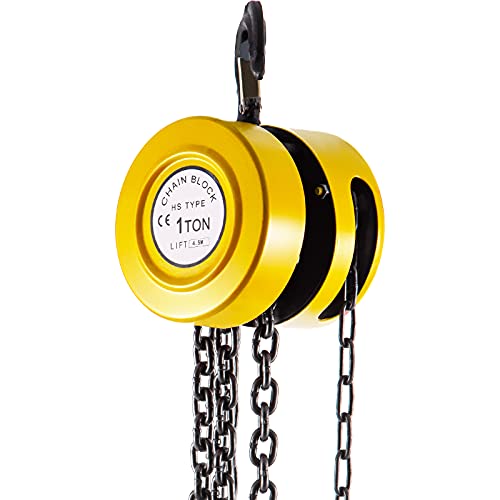 VEVOR Kettenflaschenzug, 1 Ton Kapazität Hebezeuge, 4,5m Lift manuelle Hand Chain Block, manuelle Hebezeug mit Industrie-Grade-Stahlkonstruktion für das Heben gut in Transport & Werkstatt von VEVOR