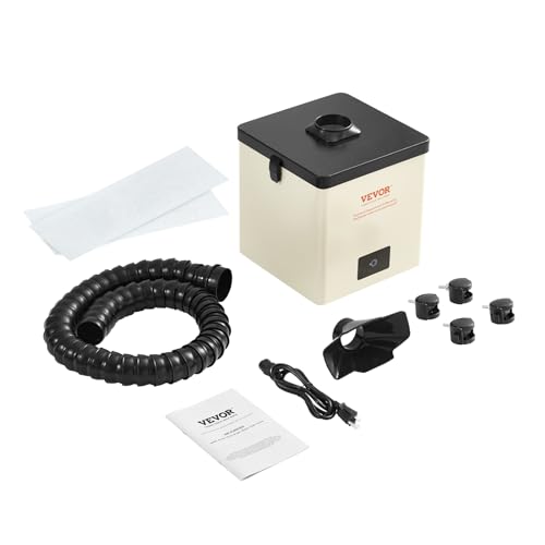 VEVOR Lötrauchabsaugung 100W Schweißrauchabsauger 240 m³/h Mini Desktop Lötrauchabsorber 5800U/min 3-Stufen-Filter Lötrauch Absaugung für Lötstation Schweißarbeiten von VEVOR