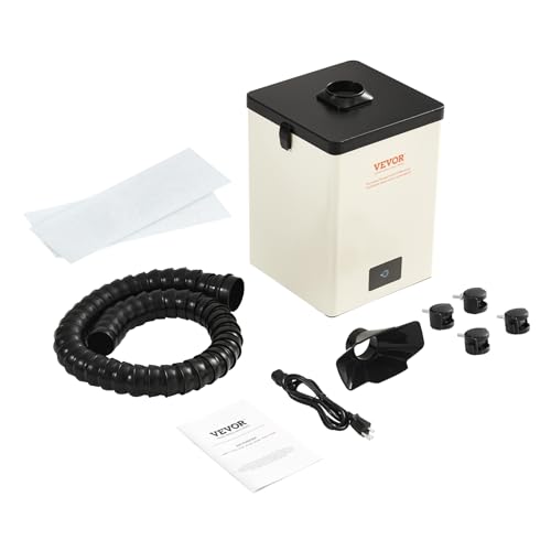 VEVOR Lötrauchabsaugung 150W Schweißrauchabsauger 332 m³/h Mini Desktop Lötrauchabsorber 5800U/min 3-Stufen-Filter Lötrauch Absaugung für Lötstation Schweißarbeiten von VEVOR