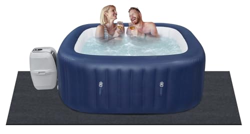 VEVOR Poolunterlage 500 g/m² Whirlpool Matte 1879,6 x 1828,8 x 2,4 mm Bodenplane Filz & PE Bodenschutz Pool Unterlegmatte Schutzmatte Bodenplatte Bodenschutzplane Poolteppich Filzmatte Bodenmatte von VEVOR