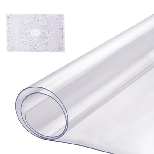 VEVOR Tischdecke, Tischschutz, rechteckige PVC-Schreibtischunterlage, 355,6 x 609,6 mm wasserdichte Tischschutzfolie Schreibtischunterlage, Tischdecke, für Büro, Kommode, Esszimmertisch, 1,5 mm Dicke von VEVOR