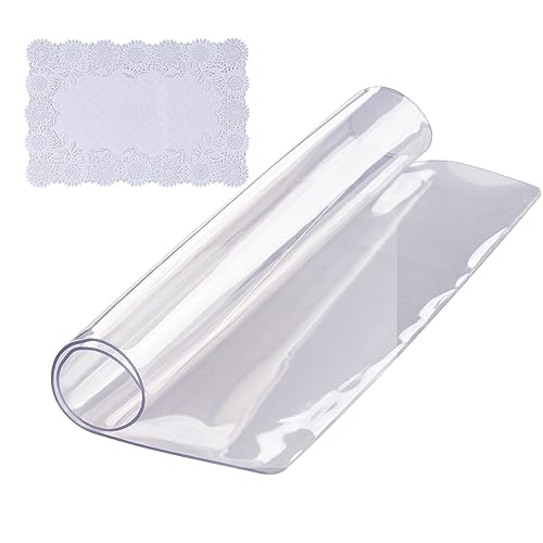 VEVOR Tischfolie Tischschutz Transparent 1,5 mm Dicke, Tischschutz-Folie PVC 305 x 305 mm Quadratische Tischdecke Tischfolie Abwaschbar Verschleißfest Hitzebeständig wasserdichte Tisch-Schutzfolie von VEVOR