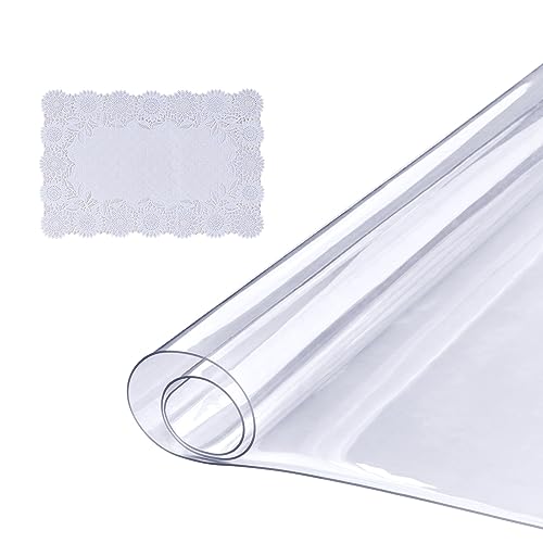 VEVOR Tischfolie Tischschutz Transparent 1,5 mm Dicke, Tischschutz-Folie PVC 457 x 925,4 mm Rechteckige Tischdecke Tischfolie Abwaschbar Verschleißfest Hitzebeständig wasserdichte Tisch-Schutzfolie von VEVOR