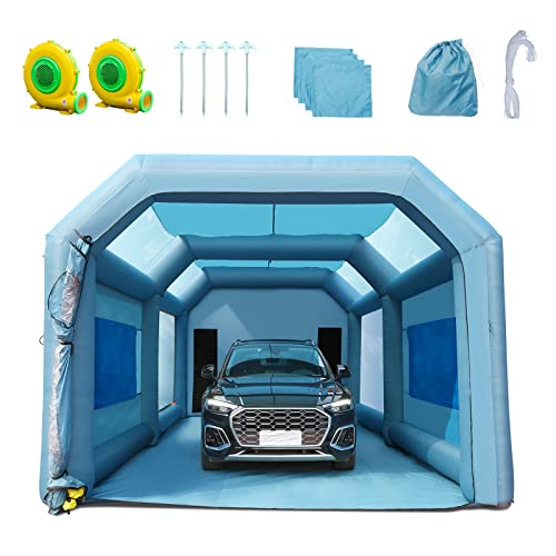 VEVOR Tragbares Aufblasbares Farbzelt für Sprühmalerei 480 + 750 W, 5,8 x 3,1 x 2,3 m Sprühschutz Farbkabine für DIY-Projekte, Hobby-Farbautomaten-Werkzeug, Blau 210D Oxford-Gewebe Auto Lackierkabine VEVOR Tragbares Aufblasbares Farbzelt für Sprühmalerei 480 + 750 W, 5,8 x 3,1 x 2,3 m Sprühschutz Farbkabine für DIY-Projekte, Hobby-Farbautomaten-Werkzeug, Blau 210D Oxford-Gewebe Auto Lackierkabine von VEVOR