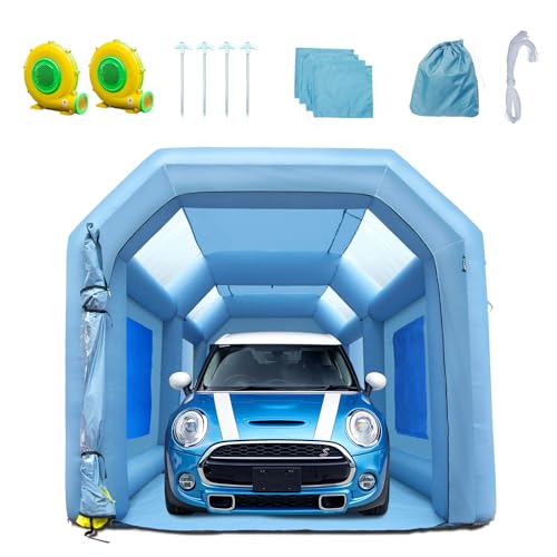 VEVOR Tragbares Aufblasbares Farbzelt für Sprühmalerei 480 + 750 W, 5 x 2,2 x 2,1 m Sprühschutz Farbkabine für DIY-Projekte, Hobby-Farbautomaten-Werkzeug, Blau 210D Oxford-Gewebe Auto Lackierkabine VEVOR Tragbares Aufblasbares Farbzelt für Sprühmalerei 480 + 750 W, 5 x 2,2 x 2,1 m Sprühschutz Farbkabine für DIY-Projekte, Hobby-Farbautomaten-Werkzeug, Blau 210D Oxford-Gewebe Auto Lackierkabine von VEVOR